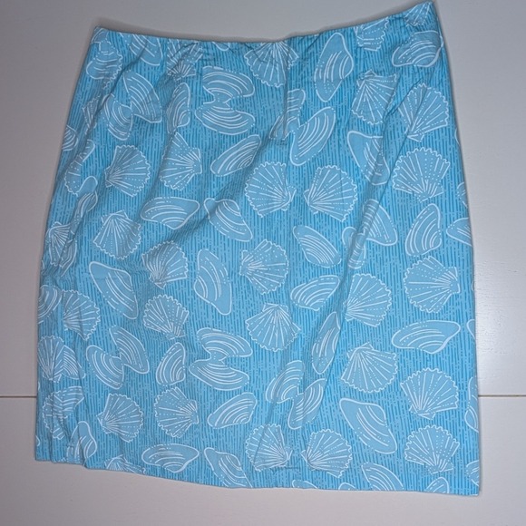 Lilly Pulitzer Dresses & Skirts - Lilly Pulitzer Women's Blue Seashell Print Skirt Size‎ 10 Coastal